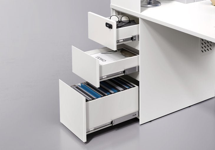 靈多 辦公桌 抽屜